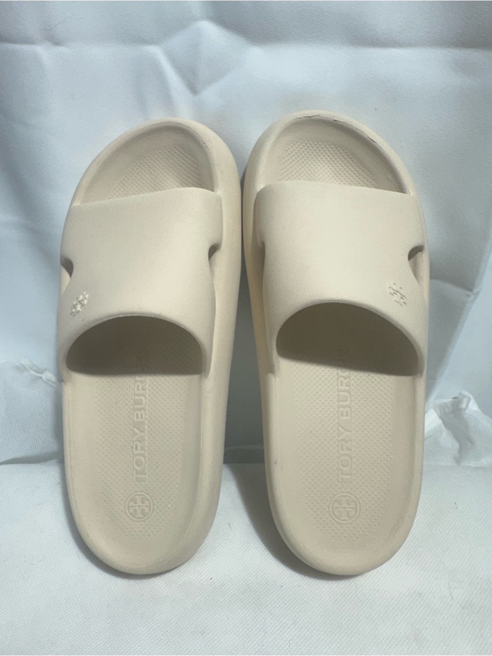 Sz 7 TORY BURCH WOMENS SLIDES SANDALS PEARL COLOR